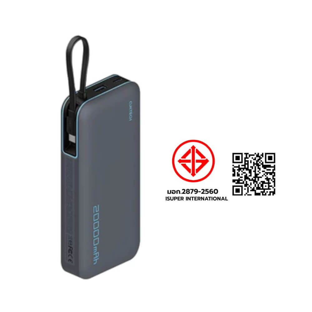 แบตเตอรี่สำรอง CUKTECH AURA PB200N 20000 MAH CE สีเทา จ่ายไฟรวมสูงสุด 55W_11